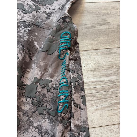 GEG Girls with Guns Artemis 2 Gray Camo Pants Midweight LARGE Outdoor Hunting - Picture 2 of 3